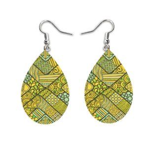 Abstract Teardrop Earrings